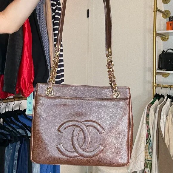Chanel Brown Caviar Vintage Bag - Picture 2 of 2